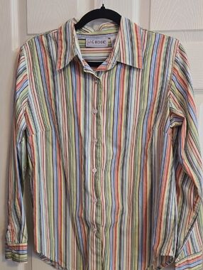 J. G. Hook Multicolor Striped Button-Down Shirt - Slim Fit